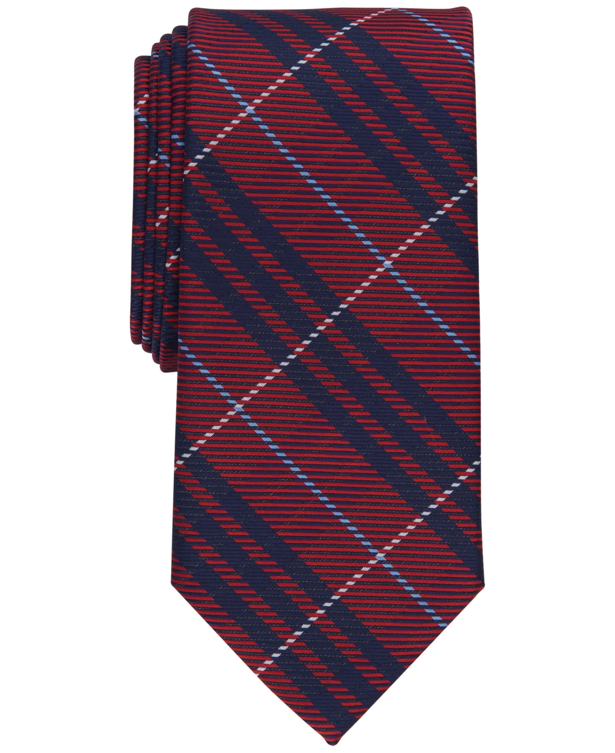 Club Room Men's Powell Plaid Tie, Created For Macy's In Red
