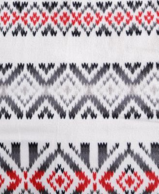 CLOSEOUT! Mountain Village Ultra Soft Plush Fleece Reversible Throw, 60" x 50"