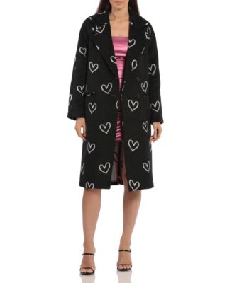 Heart sale print coat