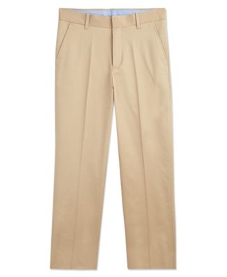 Big Boys Front Pressed Crease Fine Twill Machine Washable Pants