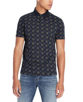 A|X Armani Exchange - Men's Exclusive llover Smiley Logo Print Short-Sleeve Polo Shirt