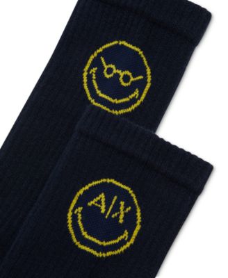 A|X Armani Exchange - Men's Smiley 3/4 Crew Socks