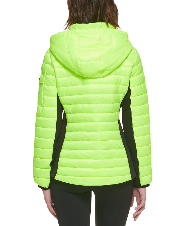 Calvin Klein Hooded Mixed-Media Puffer Jacket & Reviews - Activewear ...
