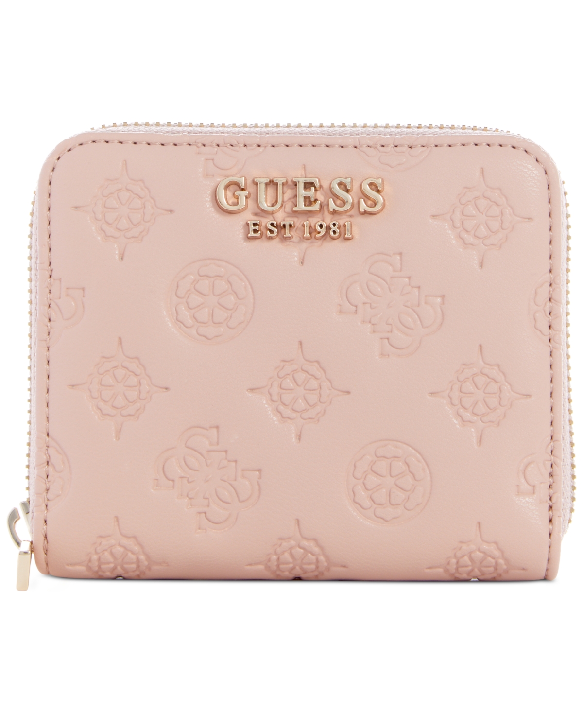 Guess La Femme Small Zip Around Wallet In Pale Rose