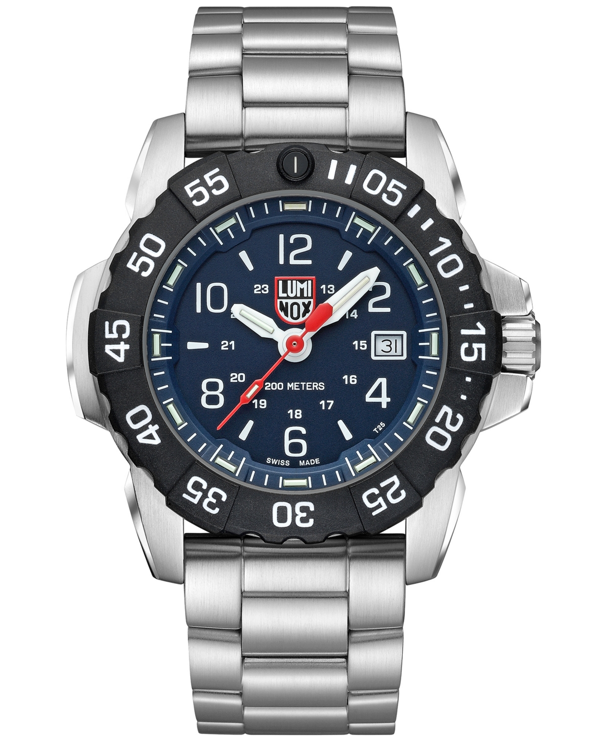 Men's Swiss Navy Seal Rsc Stainless Steel Bracelet Watch 45mm