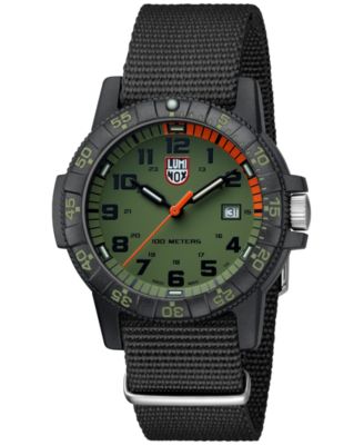 Luminox Men's Swiss Leatherback Sea Turtle Giant Dive Black NATO Strap ...