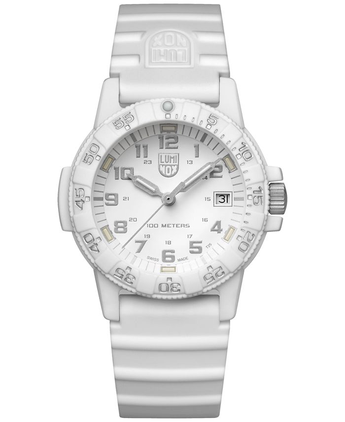 Luminox Unisex Swiss Leatherback Sea Turtle Dive White Rubber