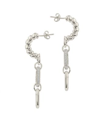 Cubic Zirconia Andi Drop Hoop Earrings