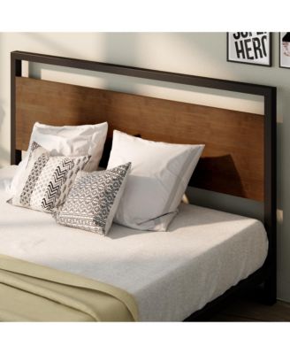 Zinus Suzanne Bamboo and Metal Platform Bed Frame with Footboard, King