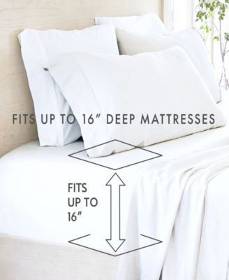 300 Thread Count Linen Rayon From Bamboo Blend Deep Pocket 4-Pc. Sheet Set, Full