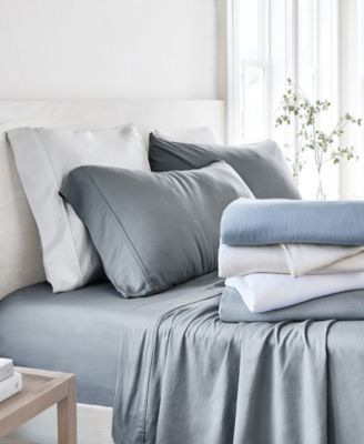 300 Thread Count Linen Rayon From Bamboo Blend Deep Pocket 4-Pc. Sheet Set, Full