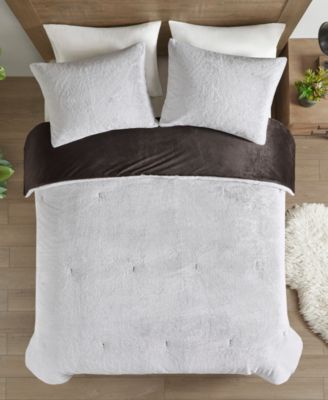 Sawyer Faux-Fur 3-Pc. Comforter Set, Full/Queen