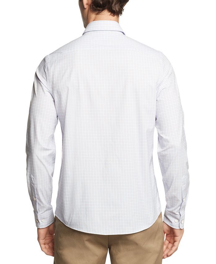 Tommy Hilfiger Men's Tech The No Tuck Slim Fit Stretch Dress Shirt ...