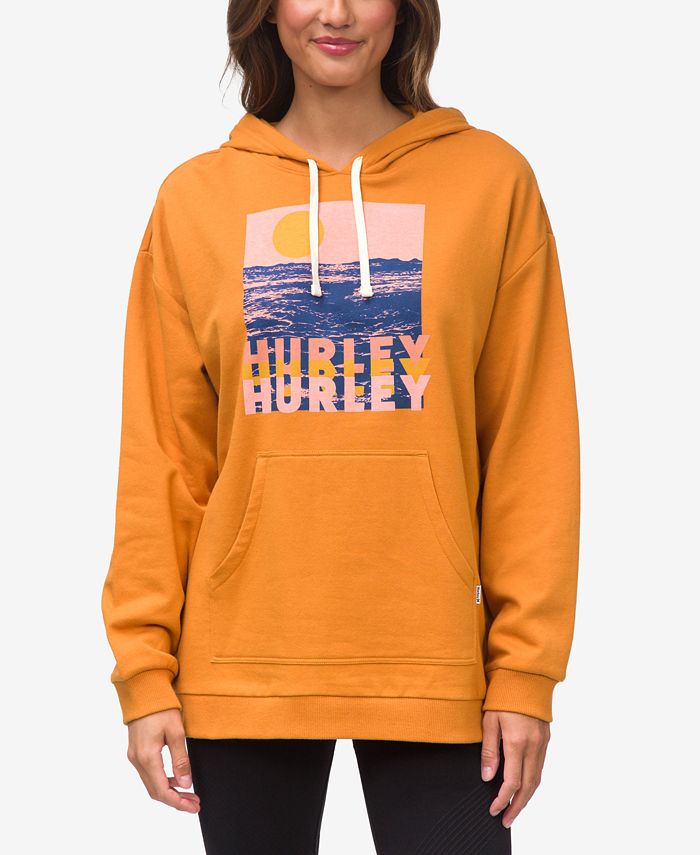 Yellow hurley 2025 hoodie