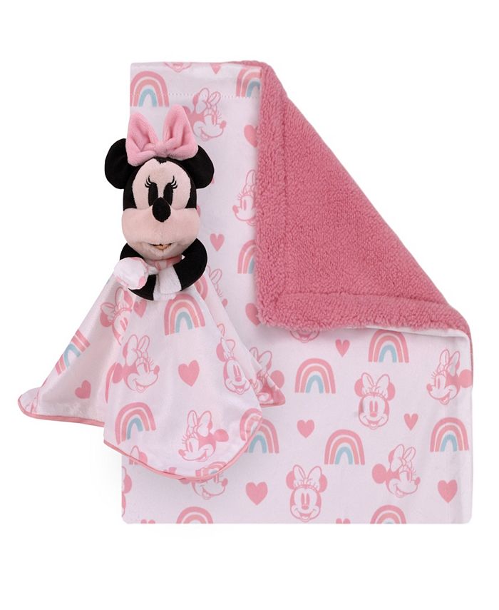 Disney Minnie Mouse Baby Blanket and Security Blanket Set, 2 Pieces