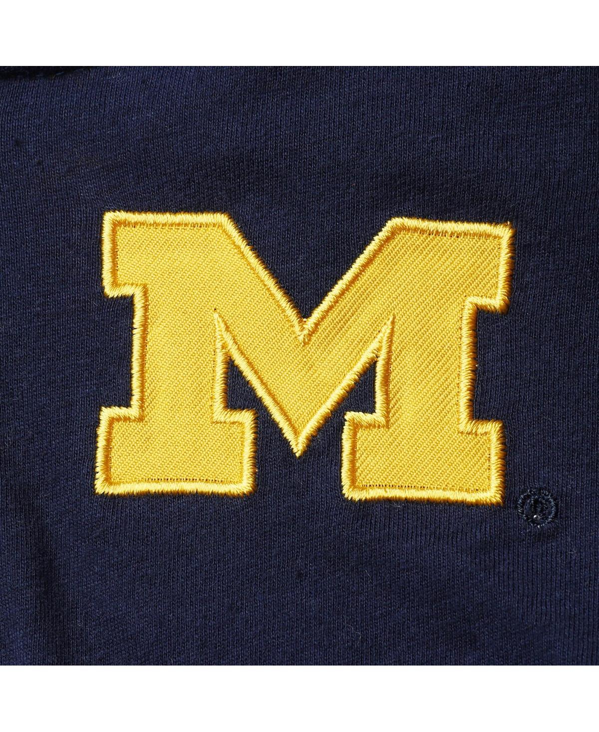Colosseum Toddler Boys  Navy And Heathered Gray Michigan Wolverines Poppies Hoodie And Sweatpants Set In Navy,heathered Gray