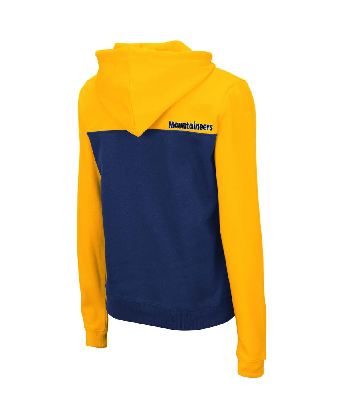 Women's Colosseum Navy West Virginia Mountaineers Aidan Half-Zip Hoodie - Navy