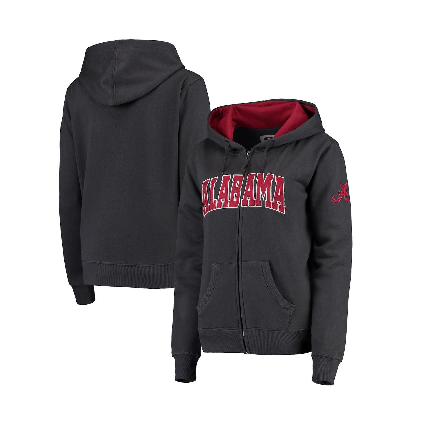 Women's Stadium Athletic Alabama Crimson Tide Arched Name Full-zip Hoodie