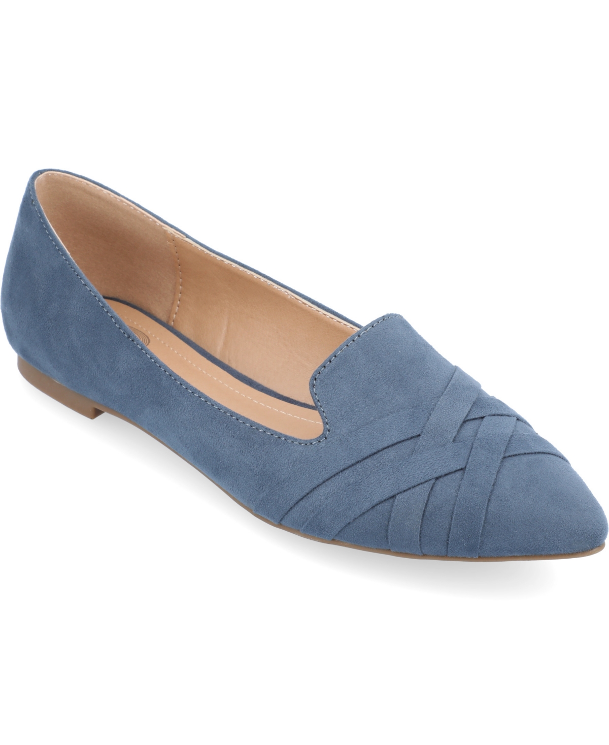 Shop Journee Collection Women's Mindee Pointed Toe Flats In Blue