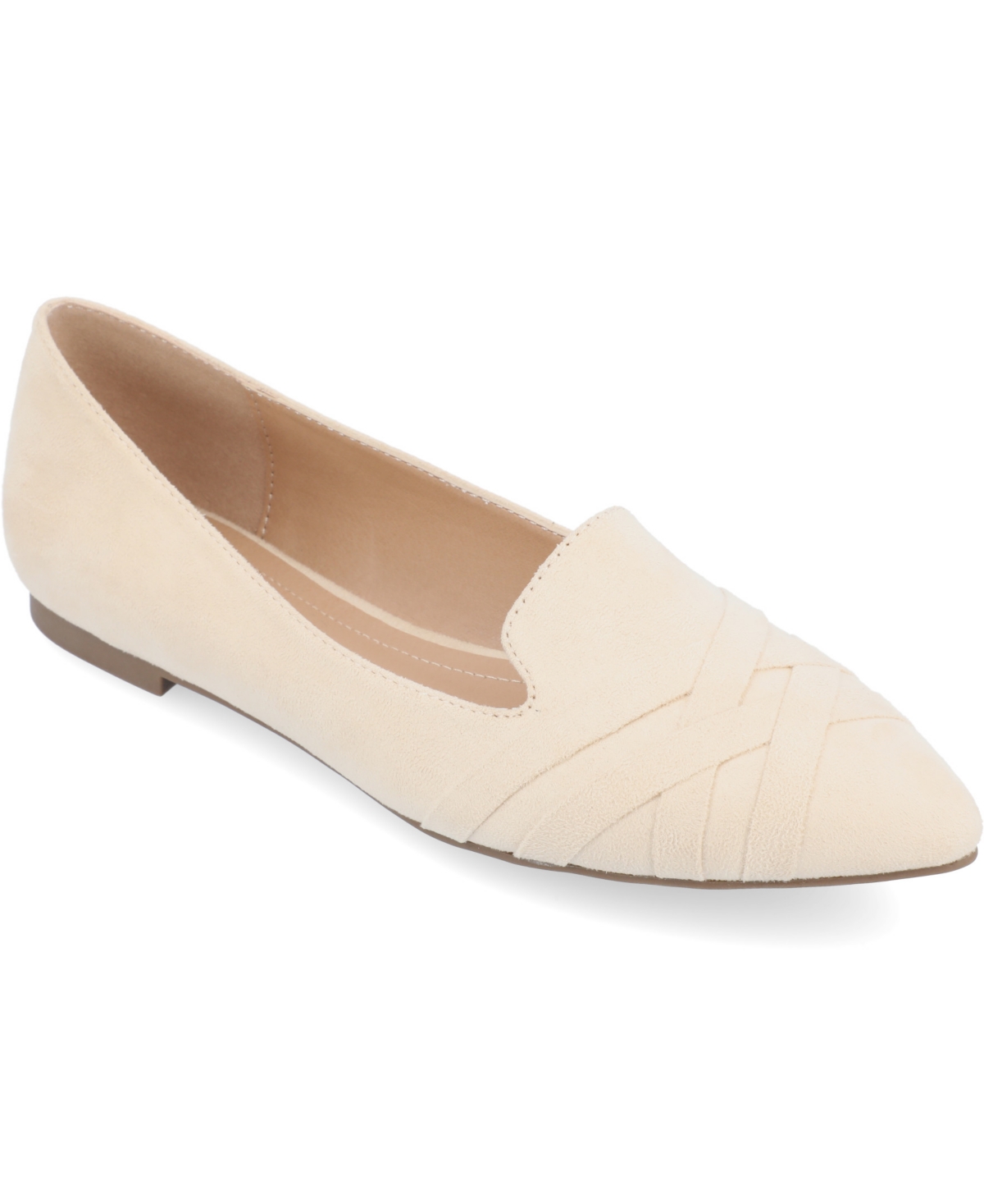 Shop Journee Collection Women's Mindee Pointed Toe Flats In Tan