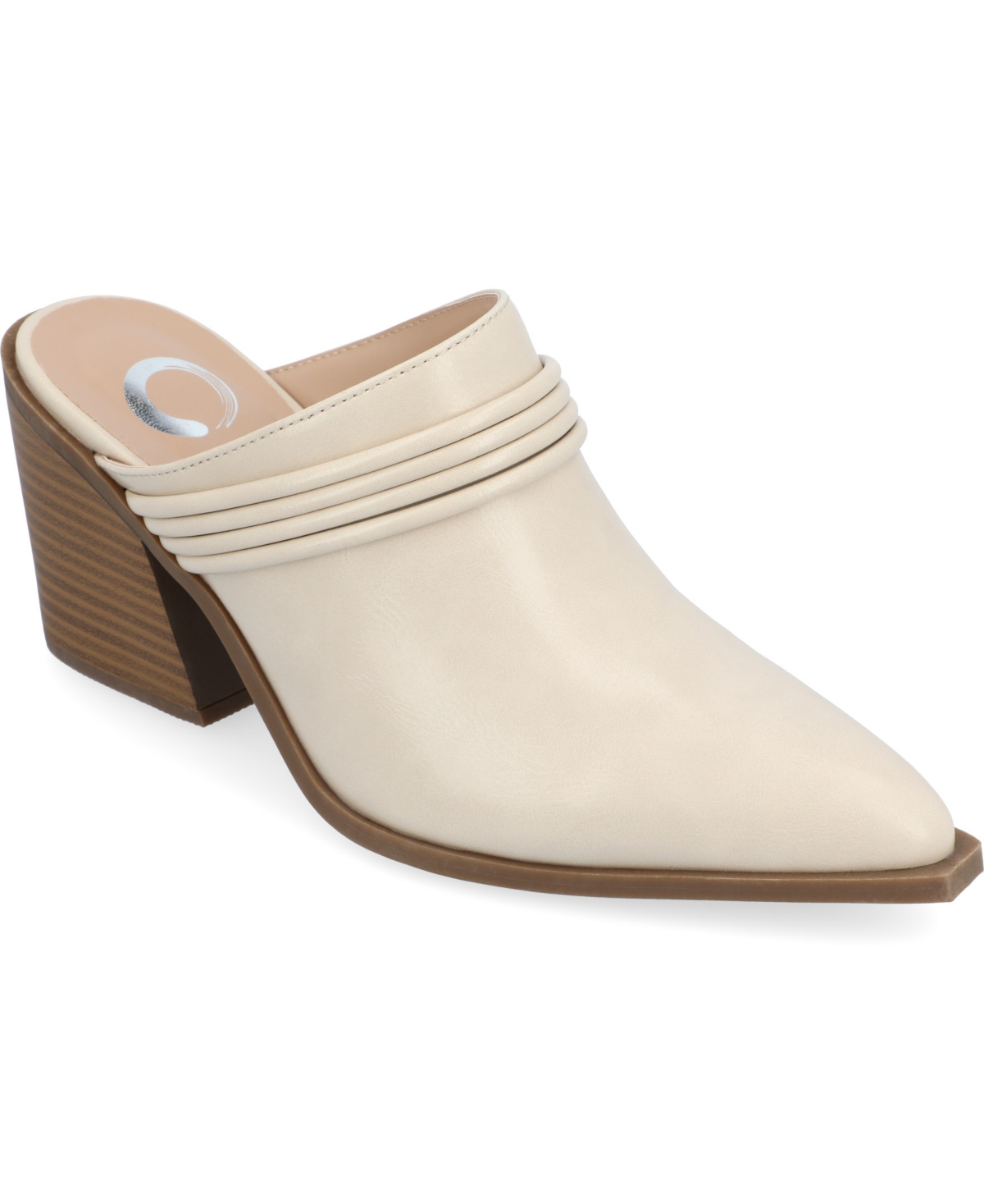 Journee Collection Women's Jinny Banded Mules In Bone