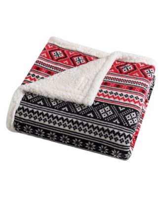 Ultra Soft Plush Fleece Reversible Throw, 60" X 50"