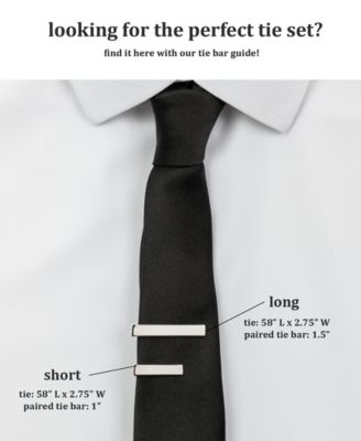 Men's Solid Tie & 1-1/2" Tie Bar Set