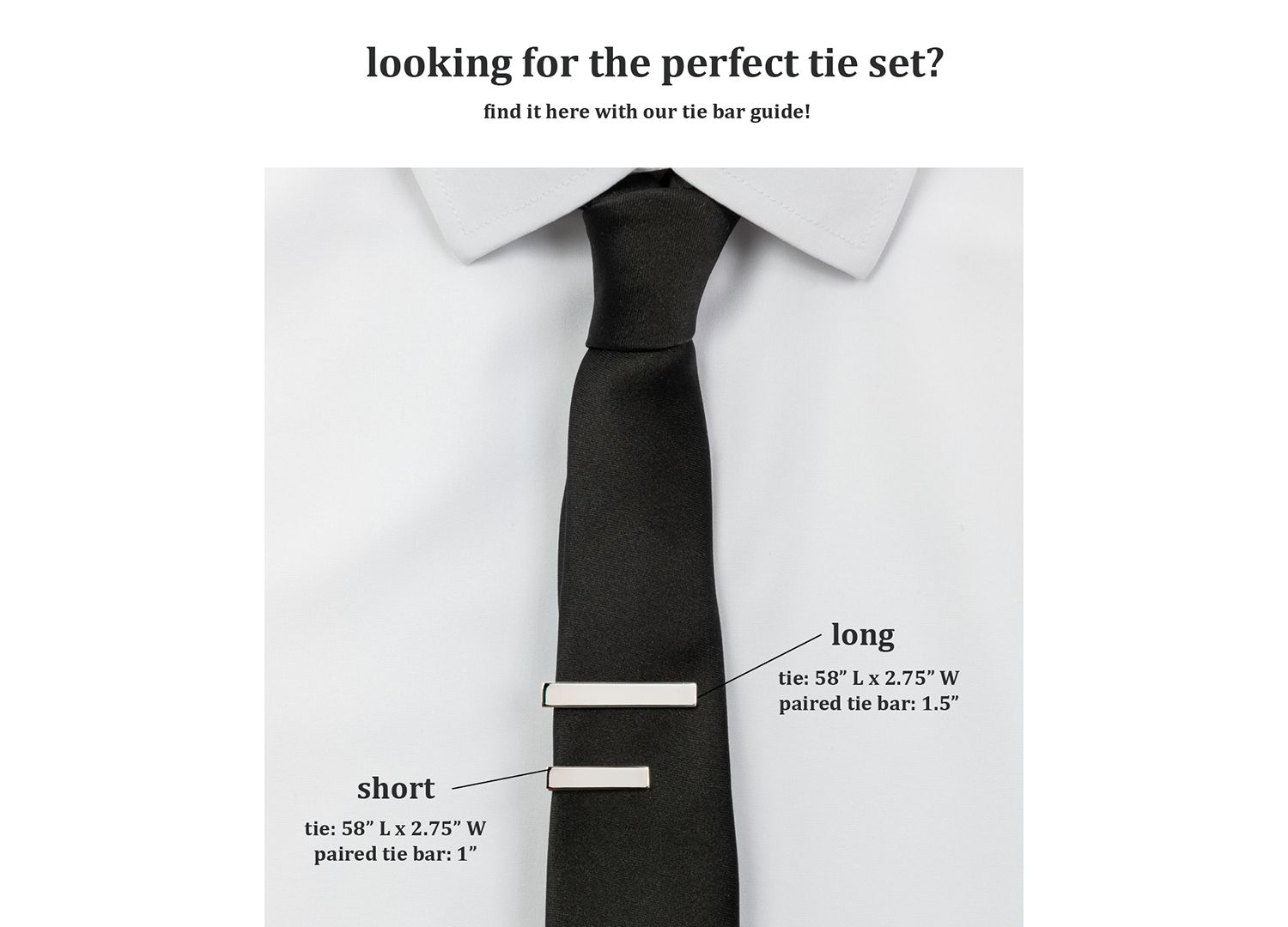 Men's Solid Tie & 1-1/2" Tie Bar Set