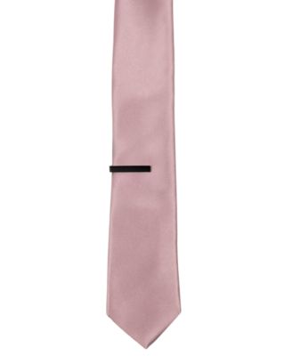 Men's Solid Tie & 1-1/2" Tie Bar Set