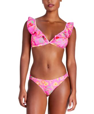 voorspelling Compatibel met Weggegooid kate spade new york Women's Ruffle V-Neck Bikini Top & Bottoms & Reviews -  Swimsuits & Cover-Ups - Women - Macy's
