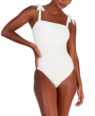 women's shirred one piece swimsuit