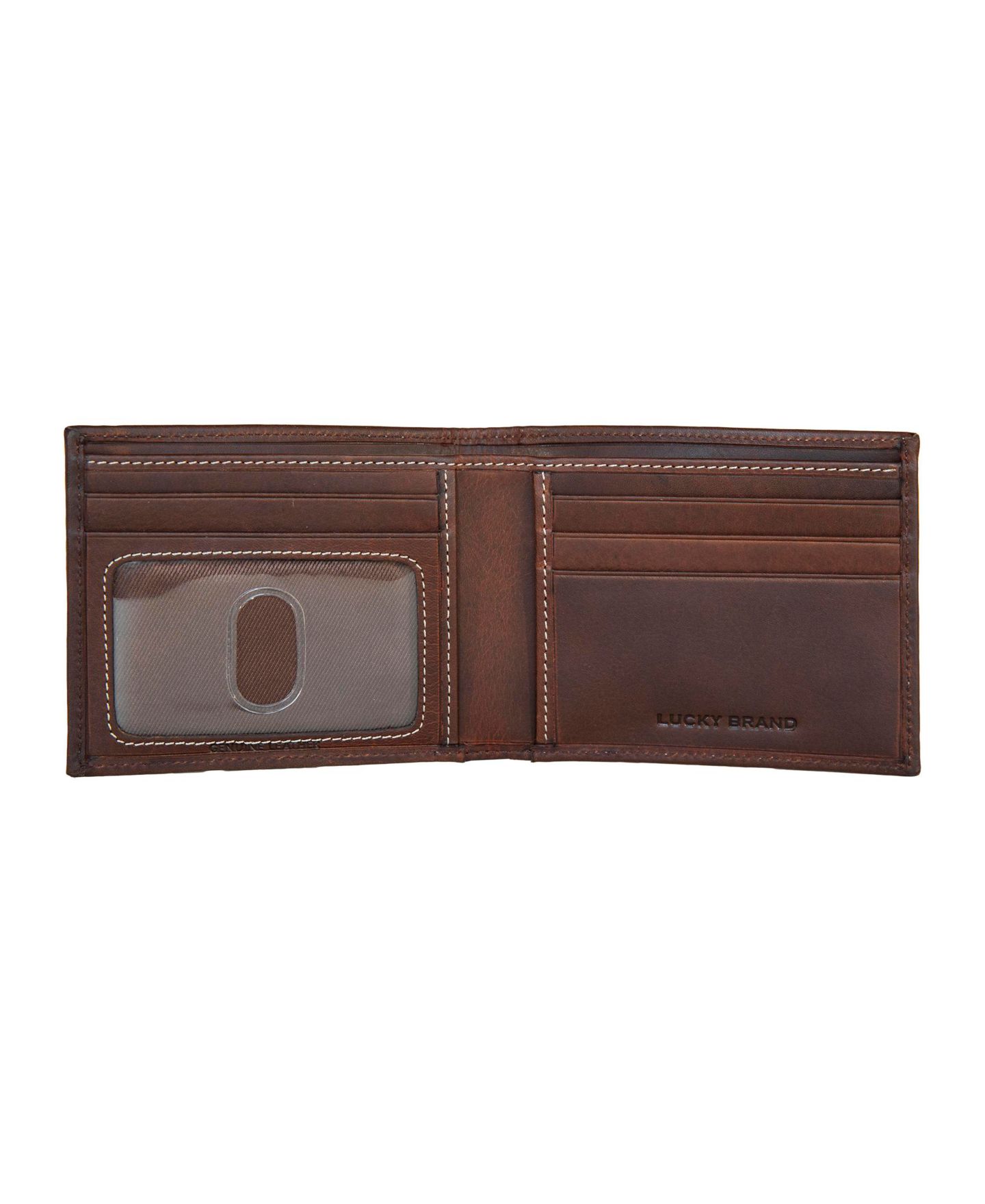Мужской кожаный бумажник Lucky Brand в стиле вестерн с тиснением — фото 2