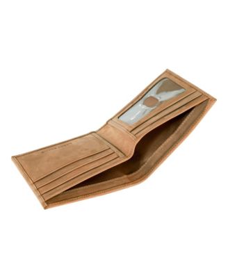 Men's Flag Embossed Leather Bifold Wallet