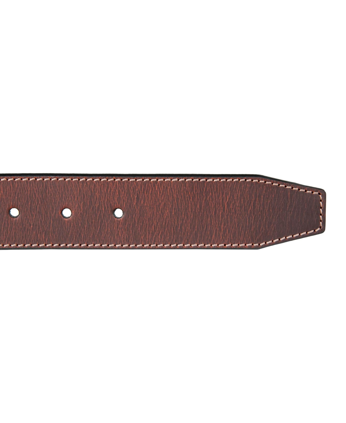 Lucky Brand Men's Leather Jean Belt with Metal and Leather Keeper