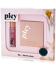 2-Pc. Glossy Lip Lacquer & Plush Powder Blush Set