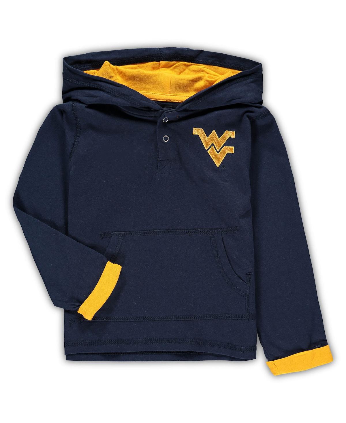 Colosseum Toddler Boys  Navy, Heathered Gray West Virginia Mountaineers Poppies Hoodie And Sweatpants In Navy,heathered Gray