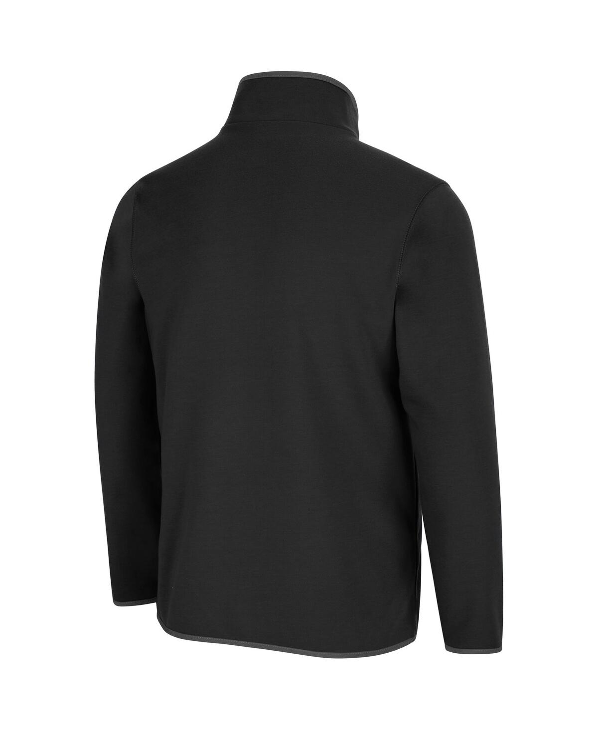 Men's ColosseumAppalachian State Mountaineers Rebound Snap Pullover Jacket - Black