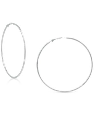 Giani Bernini - Polished Wire Extra-Large Hoop Earrings, 80mm