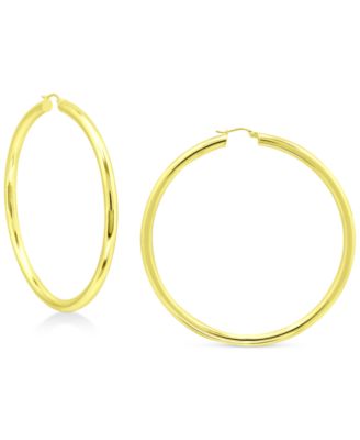 Giani Bernini - Round Polished Large Hoop Earrings in 18k Gold-Plated Sterling Silver, 70mm
