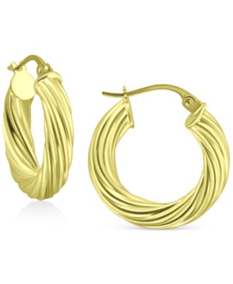 Giani Bernini - Wide Twist Small Hoop Earrings, 20mm