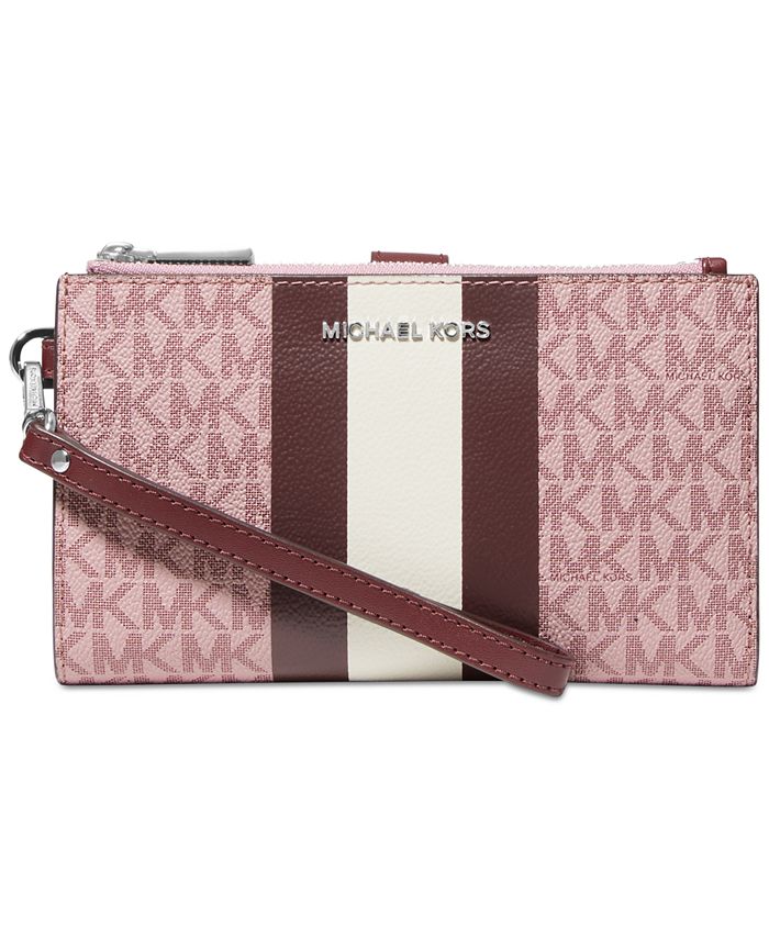 Michael Kors Signature Jet Set Double Zip Wristlet & Reviews - Handbags &  Accessories - Macy's