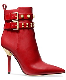 Women's Amal Studded Ankle-Strap Dress Booties