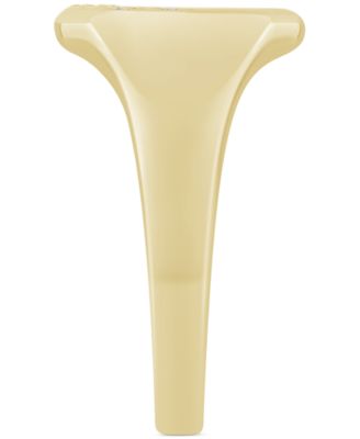 Men's Diamond Polished Signet Ring (1/20 ct. t.w.) in 10k Gold