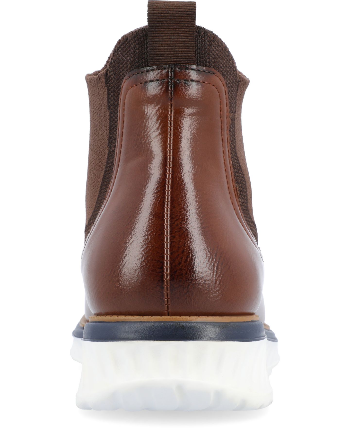 Мужские ботинки Vance Co. Hartwell Tru Comfort Foam Pull-On Round Toe Chelsea Boot, цвет: Коричневый — фото 4