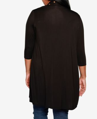 売れ筋商品|||ベルディーニ ニット&セーター アウター レディース Plus Size Grommet-Trim Duster Cardigan Sweater Indigo Coast ベルディーニ レディース ニット&セーター アウター Plus Size