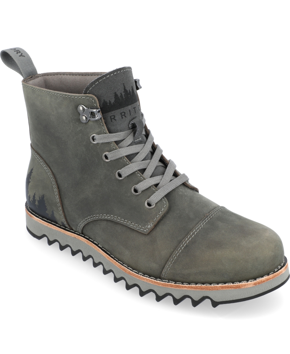 Shop Territory Men's Zion Wide Tru Comfort Foam Lace-up Water Resistant Ankle Boots In Gray