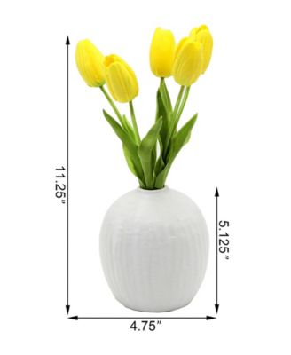 Real-Touch Tulips in Vase, 11.25"