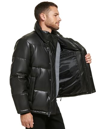 Hoeveelheid geld steak Omtrek Calvin Klein Men's Faux Leather Classic Puffer Jacket & Reviews - Coats &  Jackets - Men - Macy's