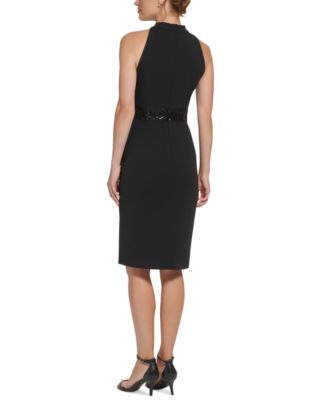 eliza j sequin bow dress Eliza J Women's Sequin-Bow Sleeveless Sheath Dress