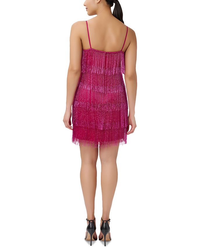 Adrianna Papell Women's Beaded Fringe Shift Dress & Reviews Dresses